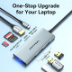 Док-станція USB3.1 Type-C -> HDMI/USB 3.0x3/SD/TF/PD 100W 7-in-1 Vention