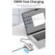 Док-станція USB3.1 Type-C -> HDMI 60Hz/USB 3.0x3/PD 100W 5-in-1 Vention