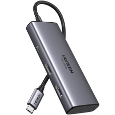 Док-станція USB3.1 Type-C -> HDMIx2,4K60Hz(8k30Hz)/USB 3.0x2/Type-C/PD 100W CM498 6 in 1 Ugreen