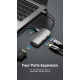 Док-станція USB3.1 Type-C -> HDMI/VGA/USB 3.0/PD 100W Hub 4-in-1 Vention