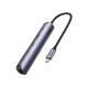 Док-станція USB3.1 Type-C -> HDMI/USB 3.0x2/RJ45/PD 100W, Ugreen CM418 Сіра