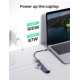 Док-станція USB3.1 Type-C -> HDMI/USB 3.0x2/RJ45/PD 100W, Ugreen CM418 Сіра