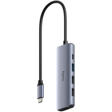 Док станція USB3.0 Type-C -> HDMI 4К30Hz,Type-C PD 100Вт,1хUSB-A 3.0 5 Гбіт/с,2хпередачі даних USB-