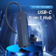 Хаб USB 3.1 Type-C -> 3xUSB 2.0/MicroUSB/RJ45 100Mb Ethernet Black Vention