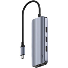 Док станція USB3.0 Type-C -> HDMI 4K60Hz/USB-C/1хUSB-A 3.0 5 Гбіт/с, 2хпередачі даних USB-A 2.0 Cud