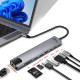 Док-станція USB3.1 Type-C ->HDMI/2xUSB-A/2xUSB-C/RJ45/SD/TF/PD 100W 8 in 1 Media-Tech