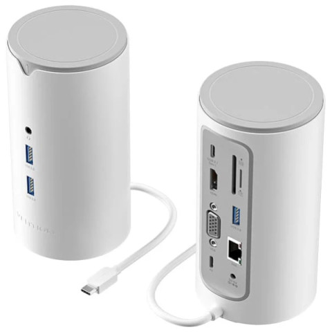 Док-станція USB3.1 Type-C -> HDMI/VGA/USB3.0x3/RJ45/SD/TF/TRRS 3.5m/PD/DC100W12-in-1Ventio