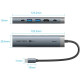 Док-станція USB3.2 Type-C -> HDMI/USB 3.0x2/RJ45/PD 100W Hub 6-in-1 Vention