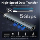 Док-станція USB3.2 Type-C -> HDMI/USB 3.0x2/RJ45/PD 100W Hub 6-in-1 Vention