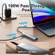 Док-станція USB3.2 Type-C -> HDMI/USB 3.0x2/RJ45/PD 100W Hub 6-in-1 Vention