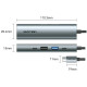 Док-станція USB3.0 Type-C -> HDMI /USB 3.0/USB 2.0/Type-C 2.0/ PD 100W Hub 5-in-1 Vention