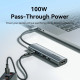 Док-станція USB3.0 Type-C -> HDMI /USB 3.0/USB 2.0/Type-C 2.0/ PD 100W Hub 5-in-1 Vention