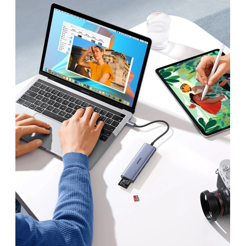 Док-станція USB3.0 Type-C -> HDMI 4K30Hz/3xUSB-А 3.0/Type-C/PD 100W 6-in-1 CM511 Ugreen