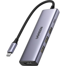 Док-станція USB3.0 Type-C -> HDMI 4K30Hz/3xUSB-А 3.0/Type-C/PD 100W 5-in-1 CM511 Ugreen