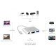 Док-станція USB3.1 Type-C -> HDMI/USB3.0/Type-C (F), кабель 0.1м, OEM