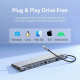 Док-станція USB3.1 Type-C -> HDMI/VGA/USB3.0x3/RJ45/SD/TF/TRRS 3.5mm/PD 100W Vention 11in1
