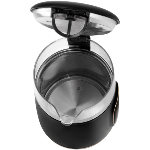 Електрочайник Adler AD 1305 black gold 1850-2200Вт/ 1.7л/ скло/ встановлення температури/