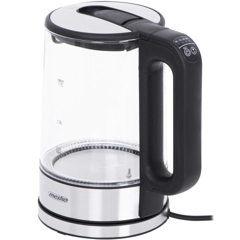 Електрочайник Mesko MS 1301 black 1850-2200Вт/ 1.7л/ скло/ встановлення температури