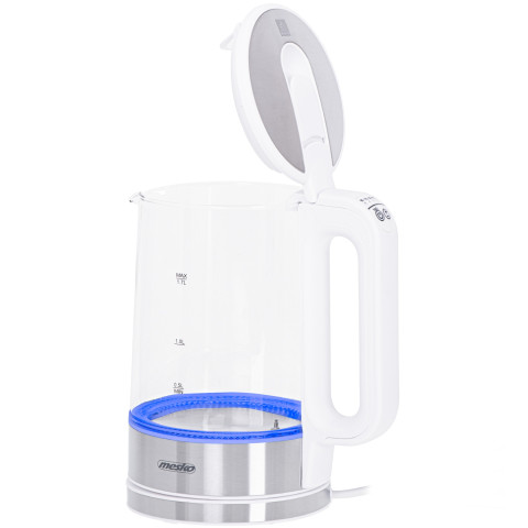 Електрочайник Mesko MS 1301 white 1850-2200Вт/ 1.7л/ скло/ встановлення температури