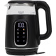 Електрочайник Adler AD 1305 black silver 1850-2200Вт/ 1.7л/ скло/ встановлення температури/