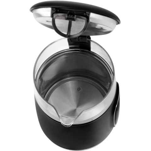 Електрочайник Adler AD 1305 black silver 1850-2200Вт/ 1.7л/ скло/ встановлення температури/