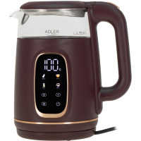 Електрочайник Adler AD 1305 burgundy 1850-2200Вт/ 1.7л/ скло/ встановлення температури/