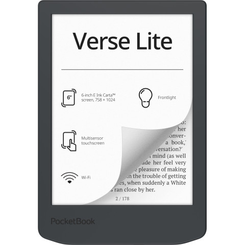 Електронна книжка PocketBook Verse Lite (PB619), Midnight Grey