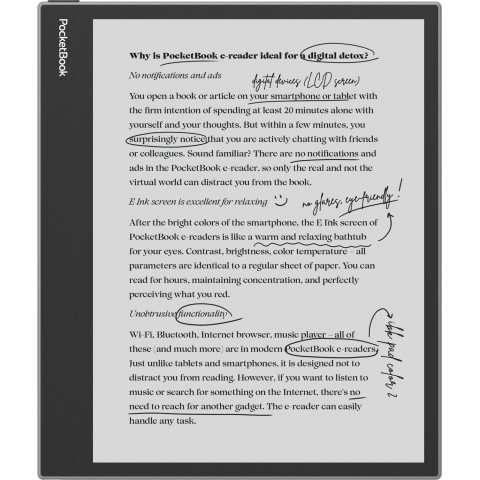 Електронна книжка PocketBook InkPad Eo (PB1042), Mist Grey