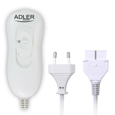 Електропростирадло Adler AD 7426 двоспальне/ 2х60 Вт/ 150x160/ 4 рівні нагріву/ бузкове