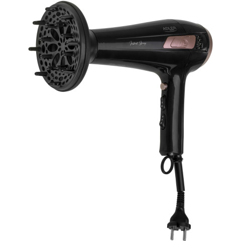 Фен Adler AD 2283 black 2400Вт/ 2 швидкості/ хол.обдув/ темп.режимів-3/ ахист від перегріву