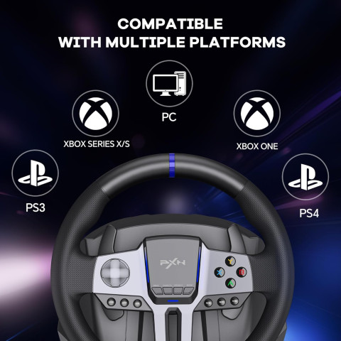 Кермо і педалі, коробка передач PXN V9 GEN2 Bundle for PS4/XBOX/Xbox Series X|S/PC