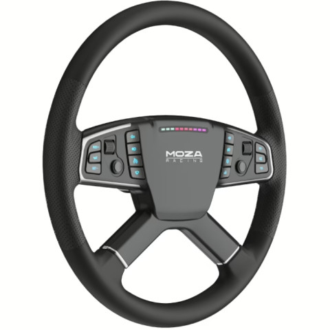 Кермо MOZA Racing TSW Truck, 40cм.,14 кн. RGB, чорне