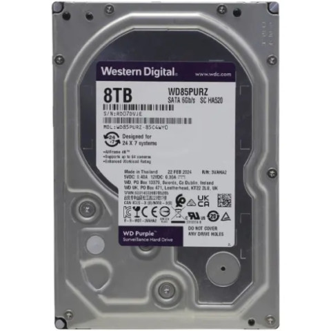 HDD 8000Gb, 5640rpm, WD Purple Surveillance, 256M, SATA III Gb/s (WD85PURZ)