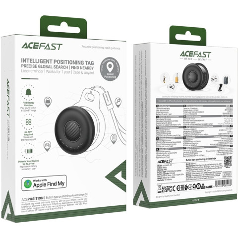 Трекер AceFast S1 button type positioning device single w silicone case