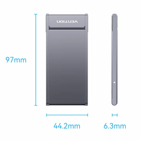 Підставка-трансформер Portable 3-Angle Cell Phone Stand Holder for Desk Aluminium Alloy Gray Vention