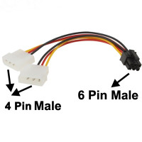 Кабель живлення для відеокарти 6-pin to 2x4-pin F Molex