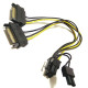 Кабель живлення для відеокарти 6+2-pin Male - 2 x SATA Male