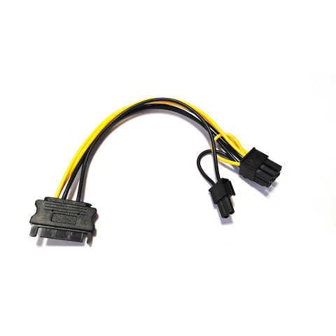 Кабель живлення для відеокарти 6/8-pin to SATA M, 0.2м