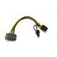 Кабель живлення для відеокарти 6/8-pin to SATA M, 0.2м