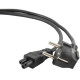 Кабель живлення 220В 0.5м, 3*0.75мм, CEE7/7-C5 Schuko Cablexpert VDE