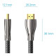Кабель HDMI M - M, 12.0 м, V2.0, 4K 60Гц, обплетення, Zinc Alloy Type чорний Vention
