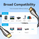 Кабель HDMI M - M, 12.0 м, V2.0, 4K 60Гц, обплетення, Zinc Alloy Type чорний Vention
