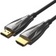 Кабель HDMI M - M, 15.0 м, V2.1, Optical 8K 60Гц 48Gbps Dolby 7.1 TPE Black Zinc Alloy Vention