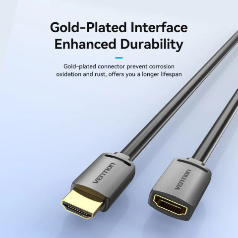 Кабель HDMI M - F (подовжувач), 5.0 м, V2.0, 4K 60Hz PVC Vention