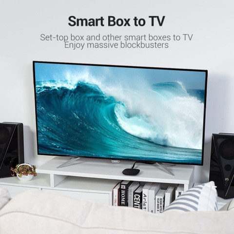 Кабель HDMI M - M, 8.0м,V2.0, 4K 60Гц, PVC Flat Design, Black, Vention