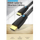 Кабель HDMI M - M, 8.0 м, V2.0, Engineering 4K 60Гц 18Gbps HD 7.1 PVC Black Vention