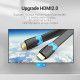 Кабель HDMI M - M, 10.0м, V2.0, 4K 60Гц, PVC Flat Design, Black, Vention