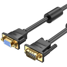 Кабель VGA 15M-15M F, 5.0м, чорний Vention