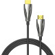 Кабель HDMI M - M, 60.0 м, V2.1, Optical 8K 60Гц 48Gbps Dolby 7.1 TPE Black Zinc Alloy Type Vention