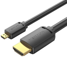 Кабель HDMI M - Micro HDMI M, 2.0 м, V2.0 4K 60Гц 18Gbps чорний Vention